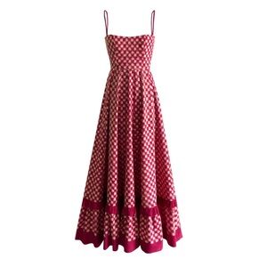 De Castro Red Checkmate Dress